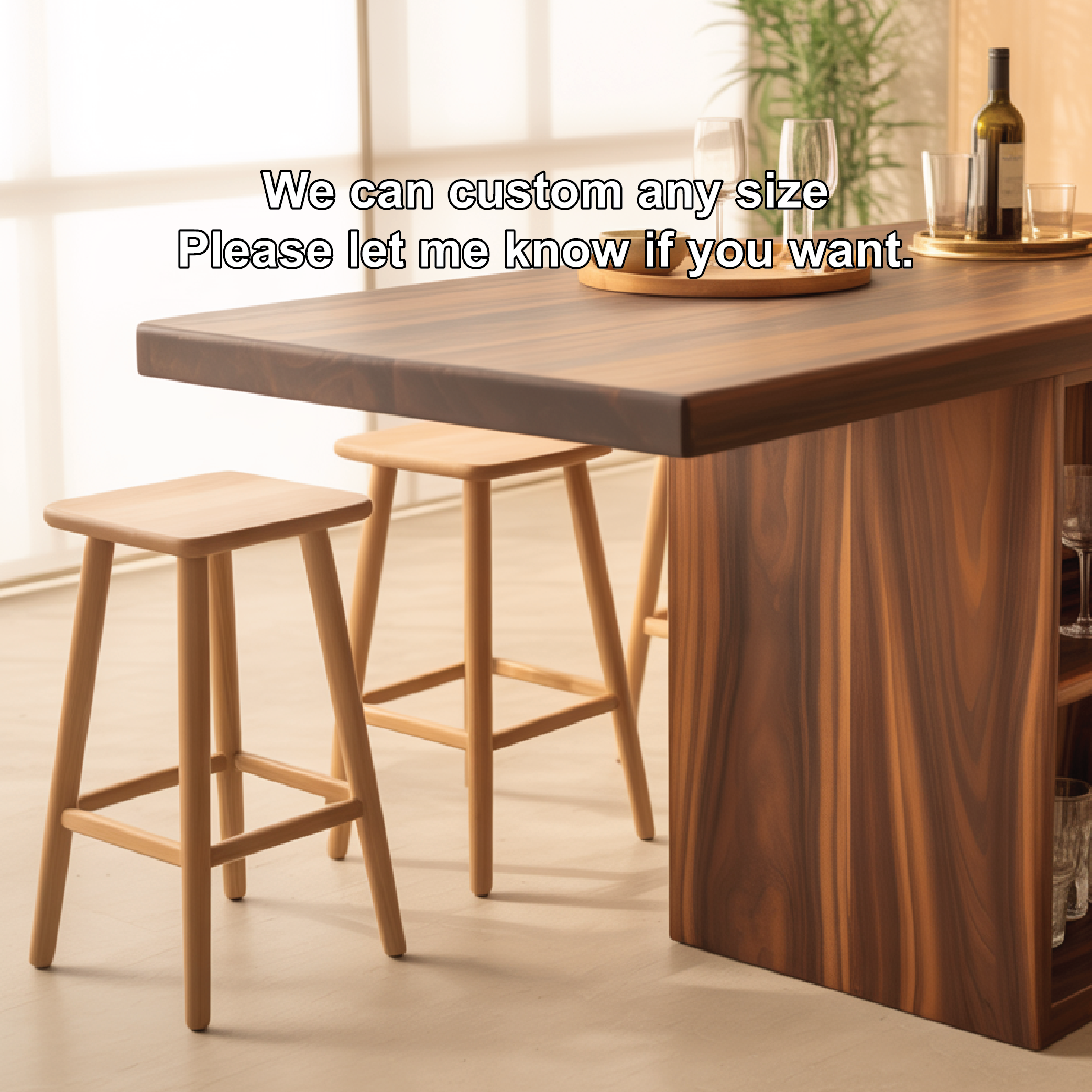 Handcrafted Solid Wood Dining Table with Open Storage and Smooth Rich Grain for Modern Kitchens